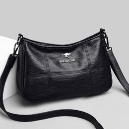 New Style Women Shoulder Bag Soft Leather Luxury Designer Female Messenger Bag 2024 Trend Large Capacity Ladies black Handbag Purses