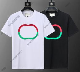 24SS Europe Mens t shirts Men designer Tee Summer color letter printing tshirt short sleeve T shirt cotton white black tshirts 3XL XXXL