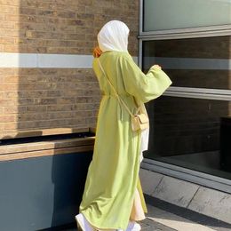 Ethnic Clothing Turkey Open Abayas Women Muslim Hijab Dress Kimono Eid Ramadan Islamic Dubai Abaya Modest Robe Kaftan Caftan Gown