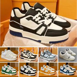 2024 Designer Sneaker Virgil Trainer Casual Shoes Calfskin Leather lovers White Green Red Blue Letter Overlays Platform Fashion Luxury Low Sneakers Size 36-45 X21