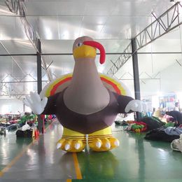 wholesale Free Delivery outdoor activities 13ft high giant Inflatable turkey model for thanksgiving day advertising