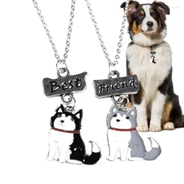 Dog Collars Cartoon Pendant For Pet Lovers 2pcs Durable Necklace Portable Tag Locket Halloween Mother's