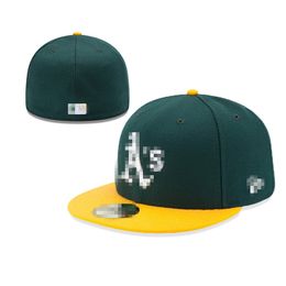 2024Fitted Caps Letter Hip Hop Size Hats Baseball Caps Adult Flat Peak For Men Women Full Closed H2-5.29 F-7