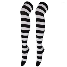 Women Socks 1Pair Striped Knee Stockings Thigh High Over For Ladies Girls Warm Long Fashion