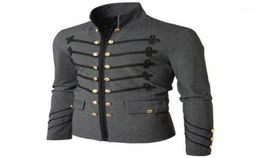 Men039s Jackets Retro Mens Jacket Slim Size Plus 2021 Gothic Brocade Stand Collar Frock Coat Steampunk Victorian Morning Outwea6868394