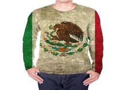 Men039s TShirts Mexico Long Sleeve T Shirt Men National Flag Funny Shirts Animal Hip Hop Eagle 3d Printed Tshirt Mens Clothing2589790