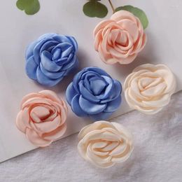 Hair Accessories 5.5cm Baby DIY Burnt Edge Flower Accessory Without Headband No Clips Cute Children Girls 10pcs/lot