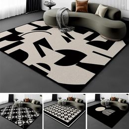 Carpets Nordic Printed Floor Mat Large Carpet Sofa Rug Anti Slip Living Room Bedroom Bedside Mats Foot Pad Decor Kids Playing