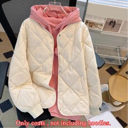 Women's Trench Coats Autumn Winter Down Jacket Women Cotton Lightweight Warm Loose Padded Outerwear Collarless Waistcoat