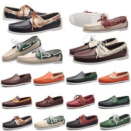Loafers Genuine Men New Cow Designer Leather Casual Shoes Man Soft Spring Moccasins Plus Size 38-45 Tenis Masculinos Trainer 41