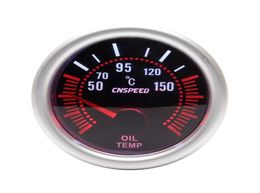 Cnspeed 52mm Universal LED Smoke Len 12V Oil temp Gauge Metre with Temperature sensor9864674