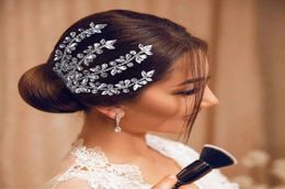 Headpieces For Wedding Bridal Bridesmaid Silver Handmade Rhinestone Hair Combs Headband Luxury Hair Accessories Fascinators Tiara7269591