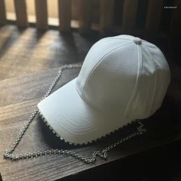 Ball Caps 202409-yy Ins Harajuku Fashion Removable Drill Chain Same Star Street Young Lady Baseball Hat Men Women Leisure Visors Cap