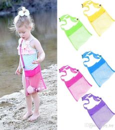 5 Colours Bag Beach Mesh Bag Pouch Kids Children Fun Toys Sea Shell Storage shoulder Bag Beach Fun5740446