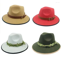 Berets Hemming Fedoras Hat For Women Man Hats Sun Fashion Belt Accessories Jazz Cap Panama Wholesale