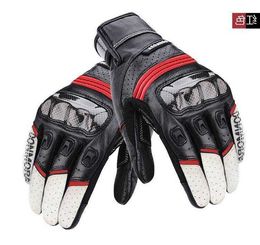 Aagv Gloves Agv Carbon Fibre Riding Gloves Summer Motorcycle Racing Leather Anti Drop Waterproof Comfortable for Men and Women in All Seasons H9hr