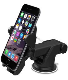One Touch Car Mount Long Neck Universal Windshield Dashboard Mobile Phone Holder Strong Suction for Samsung S8 Plus iPhone 7 plus4879429