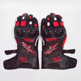 Aagv Gloves Agv Carbon Fibre Riding Gloves Summer Motorcycle Racing Leather Anti Drop Waterproof Comfortable for Men and Women in All Seasons Py2s