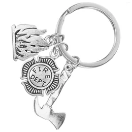 Keychains Prop Money Key Chain Firefighter Theme Keychain Delicate Hanging Ornament Metal