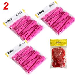 36pcs/set 18-30mm Cone Shape Hair Rollers with Rubberbands Thick Curling Bars Cold Perm Flexi Rods Hair Waver No Heat 1705 240119