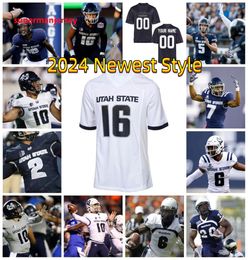 Utah State Aggies Football Jersey NCAA College Love Logan Bonner Tyler Jr. Robert Briggs Reynolds Brian Cobbs Van Leeuwen McGriff Tafisi Ajani Carter Larsen 2024