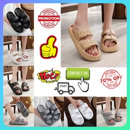 Free shipping Casual Platform Slides Slippers New Pillow Slippers Sandals for Women Men Double Buckle Adjustable EVA Thick-Soled Beach Sandals