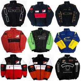 Spot new F1 racing jacket full embroidery team cotton padded jackets b2