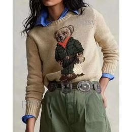 Designer Polo Sweater Women's Bear Sweater Winter Soft Basic Women Polo Knitwear Pullover Cotton Fashion Knitted Jumper Top Polo Hoodie 359