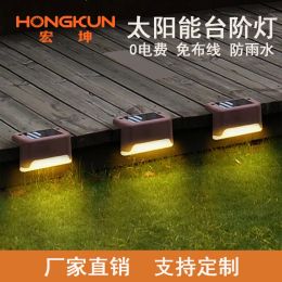 Transparent Cover Solar Step Light, Railing,Outdoor Courtyard Light, Staircase Step Light, Wall Decoration Wall Light