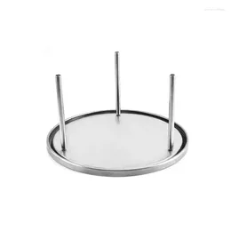 Kitchen Storage Stainless Steel 2 Tier Spices Turntable 360 Degree Rotating Fruit Tray Drop