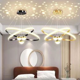 Chandeliers Creative LED Pendant Chandelier Lights For Living Dining Room Restaurant Kitchen Star Sky Design Hanging Supension Lamp Dimmable