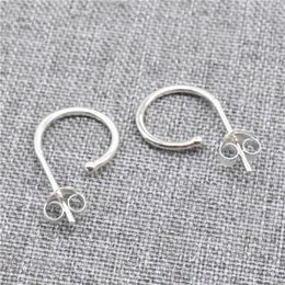 Stud Earrings 5 Pairs 925 Sterling Silver Earring Posts With Bead Head Ear Wire Hooks