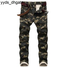 Purple Jeans Stretch Men Army Slim Green Printed Casual Pants Men Camo Personality with 6 Colours 9VAD
