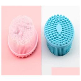 Bath Tools Accessories Baby Scrubber Shower Cleaner Brush Sile Scalp Masr Body Cleaning Mas Scrubs Drop Delivery Health Beauty Dhib0