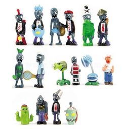 Plants vs Zombies Games Role Action Figures Display Toys PVC Gargantuar Craze Dave Dr Zomboss 16Pcs Set5208585