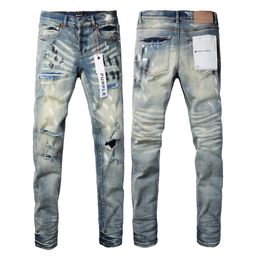 2024Designer Mens Purple Jeans for mens denim pants Fashion womens Purple-brand trends Distressed Black Ripped Biker Slim Fit Motorcycle sweatpants 2IKO