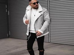 5XL Winter Black Short Lambskin Coats Mens Velvet Warm Jackets Mens Lamb Wool Stylish Large Size Fur Collar Coats Fashion6971732