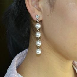 Dangle Earrings Drop For Women Fashion Jewellery Clip On The Ear Without Piercing Sexy Mature Beauty Style Ladies Beaded