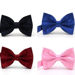 Solid Colours Adult Wedding Bow Tie Trumpet Bow Ties For Weddings Fashion Man And Women Neckties Mens Bow Ties Leisure Neckwear Bow2189