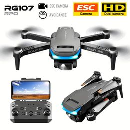 New RG107 PRO Foldable Quadcopter Drone, Equipped With ESC Dual HD Camera, Three-sided Obstacle Avoidance, Optical Flow Positioning Stable Flight.