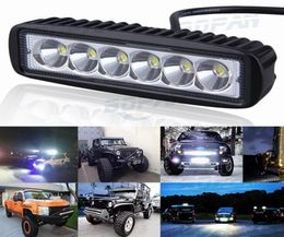 New 6 inch 18W LED Light Bar 12V 24V Motorcycle LED Bar Offroad 4x4 ATV Daytime Running Lights Truck Tractor Warning Work Light4946876