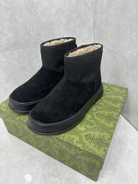 2024 winter wool boots snow boots cow suede electric embroidery women fashion anti-slip wear