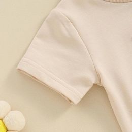 Clothing Sets Baby Boy Summer Outfits Short Sleeve Letter Embroidery T-Shirt Pocket Shorts Set Toddler Clothes