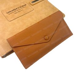 Designers Zipper Wallets Zippy Key Pouch Card Holders Famous Coins Genuine Leather Women Luxurys Purse envelope bag wallet made of Barenia calf leather