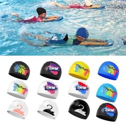 Swimming Caps Thickened 3D Cartoon Swimming Cap Elastic Silicone Waterproof Long hair Ears Protect Personality Swim Caps LightweigDropshipping YQ240119
