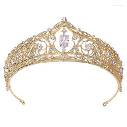 Hair Clips Barrettes European American Zircon Bridal Head Jewellery Alloy Rhinestone Birthday Accessories Princess Crown Drop Delivery H Dhshr