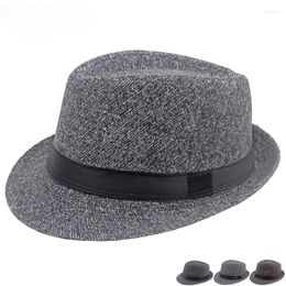 Berets Men Woollen Top Hat Keeps Warm In Autumn And Winter Jazz Middle-aged Old Dad Gentleman Panama