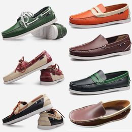 Designer Sailing New Size 2024 Large Sneakers Casual Mens Genuine Leather British Driving Single Shoes for Men Sho 61