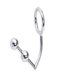 Anal Hook Anus Shackle with Dual Beads 2 Balls Stainless Steel Butt Plugs New Design Rope BDSM Bondage Gear Accessory Sex Toys3616833