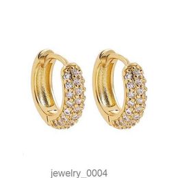 Stud Fashion CZ Zircon Round Huggie Hoop Earrings for Women Geometric U Shape Ear Buckle Hoops Gold Plated Stainless Steel Jewellery 230829 EAY9